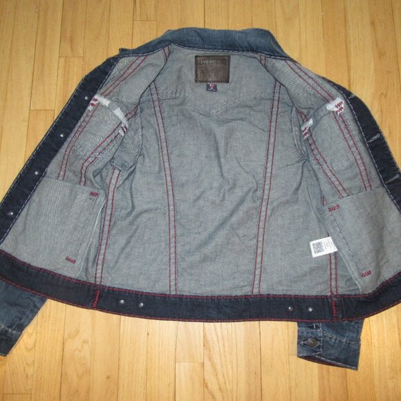 NWT TRUE RELIGION JIMMY SUPER T DENIM JACKET/IRREGULAR/SIZE MEDIUM! - Picture 4 of 11